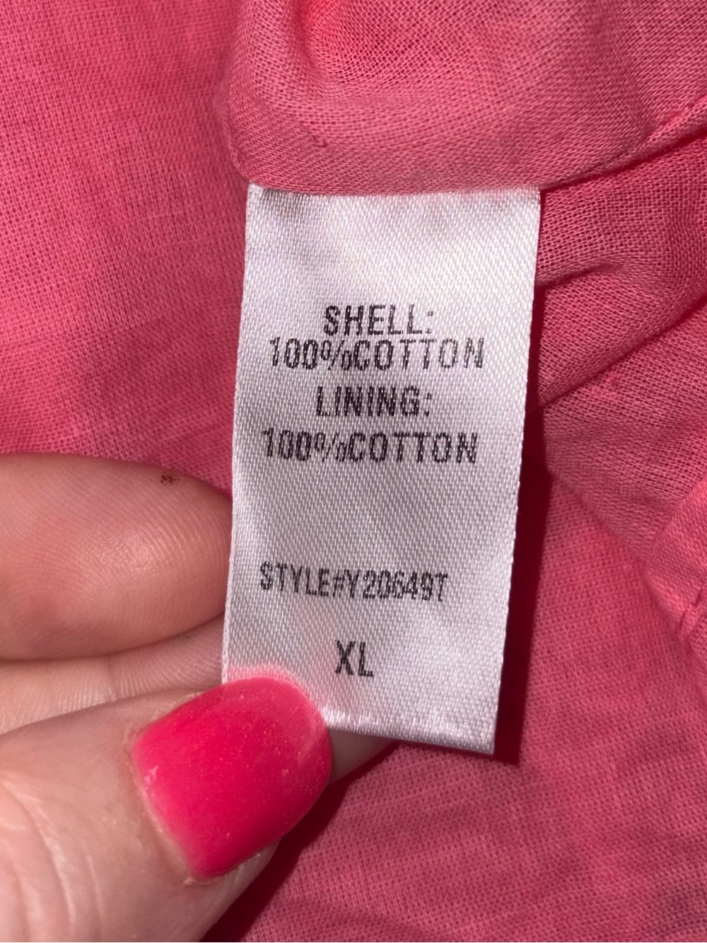 Pomander Place Ophelia Dress XL Pink Cotton Gauze Beaded Mini Cover Up Lined - Picture 5 of 5